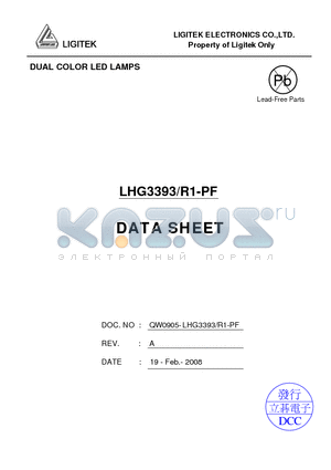 LHG3393-R1-PF datasheet - DUAL COLOR LED LAMPS