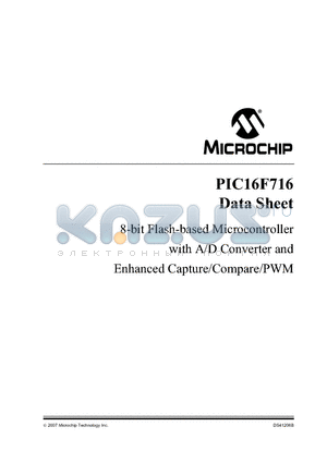 PIC16F16-E/P datasheet - -bit Flash-based Microcontroller with A/D Converter and Enhanced Capture/Compare/PWM