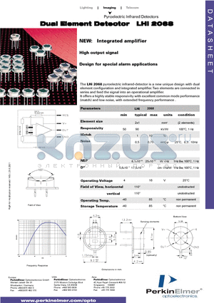 LHI2068 datasheet - Dual Element Detector