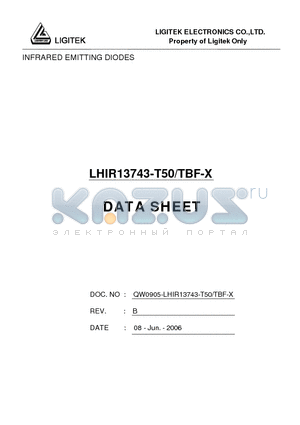 LHIR13743-T50-TBF-X datasheet - INFRARED EMITTING DIODES