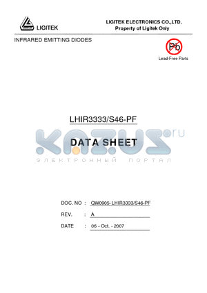 LHIR3333-S46-PF datasheet - INFRARED EMITTING DIODES