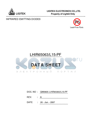 LHIR65063-L15-PF datasheet - INFRARED EMITTING DIODES