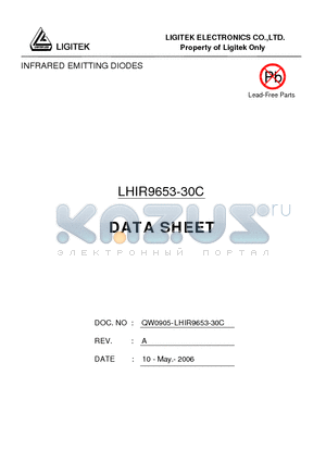 LHIR9653-30C datasheet - INFRARED EMITTING DIODES