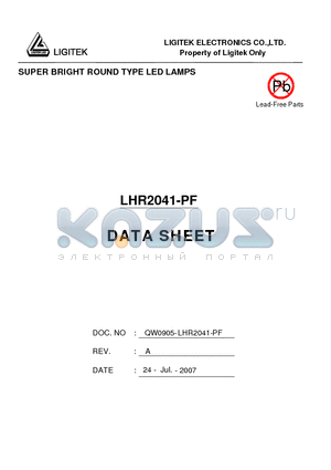 LHR2041-PF datasheet - SUPER BRIGHT ROUND TYPE LED LAMPS