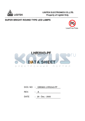 LHR2043-PF datasheet - SUPER BRIGHT ROUND TYPE LED LAMPS