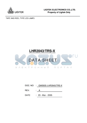 LHR2043-TRS-X datasheet - TAPE AND REEL TYPE LED LAMPS