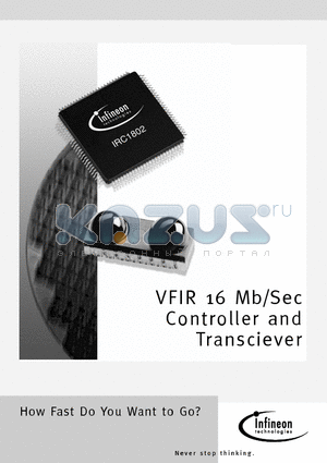 IRC1802 datasheet - VFIR 16 Mb/Sec Controller and Transciever