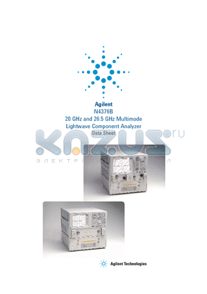 N4376B datasheet - 20 GHz and 26.5 GHz Multimode Lightwave Component Analyzer