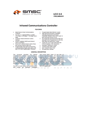 IRCC2.0 datasheet - Infrared Communications Controller