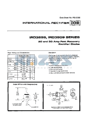 IRD3909 datasheet - 20 AND 30 AMP FAST RECOVERY RECTIFIER DIODES