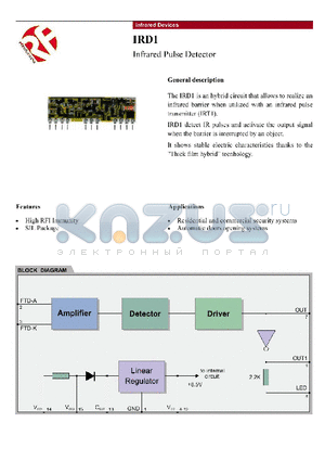 IRD1 datasheet - Infrared Pulse Detector