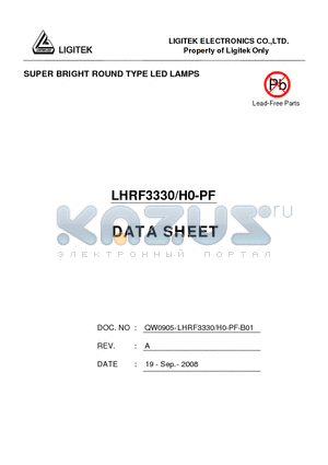 LHRF3330-H0-PF datasheet - SUPER BRIGHT ROUND TYPE LED LAMPS