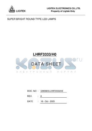 LHRF3333-H0 datasheet - SUPER BRIGHT ROUND TYPE LED LAMPS
