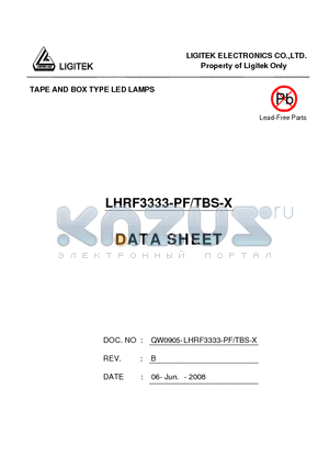 LHRF3333-PF-TBS-X datasheet - TAPE AND BOX TYPE LED LAMPS