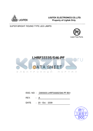 LHRF3333S-S46-PF datasheet - SUPER BRIGHT ROUND TYPE LED LAMPS