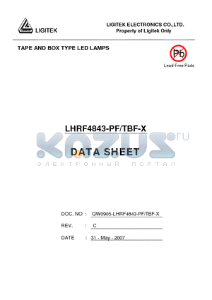 LHRF4843-PF-TBF-X datasheet - TAPE AND BOX TYPE LED LAMPS