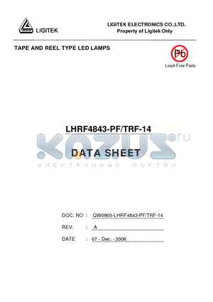 LHRF4843-PF-TRF-14 datasheet - TAPE AND REEL TYPE LED LAMPS