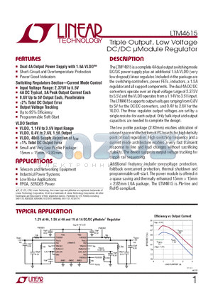 LTM4615 datasheet - Triple Output, Low Voltage DC/DC lModule Regulator