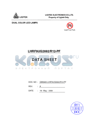 LHRF9UG2692-R12-PF datasheet - DUAL COLOR LED LAMPS