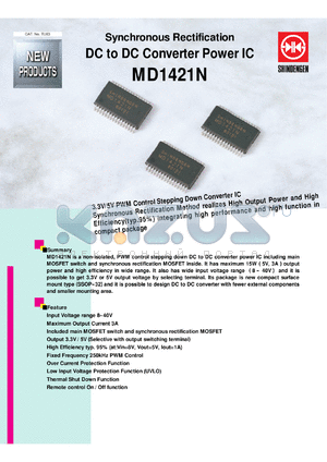 MD1421N datasheet - Synchronous Rectification DC to DC Converter Power IC