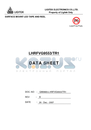 LHRFVG9553-TR1 datasheet - SURFACE MOUNT LED TAPE AND REEL