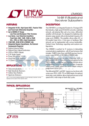 LTM9001IV-AA-PBF datasheet - 16-Bit IF/Baseband Receiver Subsystem