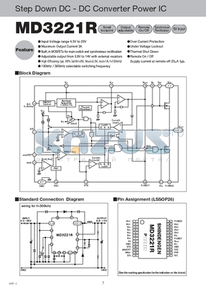 MD3221R datasheet - Step Down DC - DC Converter Power IC