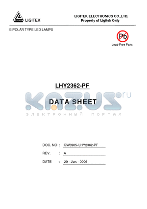 LHY2362-PF datasheet - BIPOLAR TYPE LED LAMPS