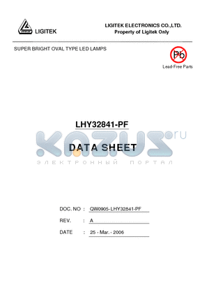 LHY32841-PF datasheet - SUPER BRIGHT OVAL TYPE LED LAMPS