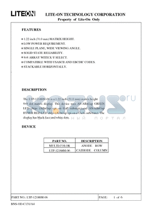 LTP-12188M-06 datasheet - Property of Lite-On Only