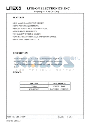 LTP-12788Y datasheet - Property of Lite-On Only