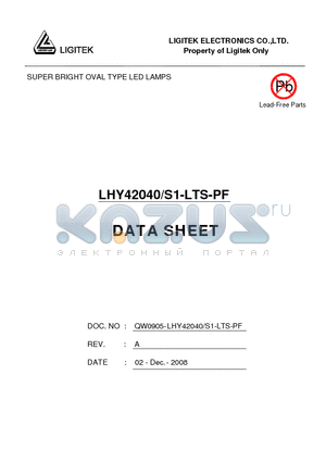 LHY42040-S1-LTS-PF datasheet - SUPER BRIGHT OVAL TYPE LED LAMPS