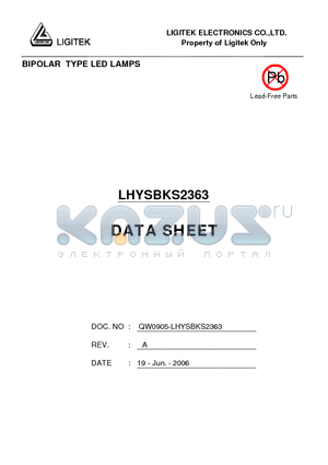 LHYSBKS2363 datasheet - BIPOLAR TYPE LED LAMPS