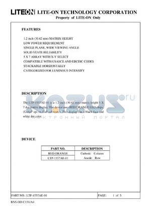 LTP-1557AE-01 datasheet - Property of Lite-On Only