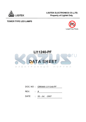 LI11240-PF datasheet - TOWER TYPE LED LAMPS