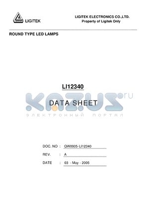 LI12340 datasheet - ROUND TYPE LED LAMPS