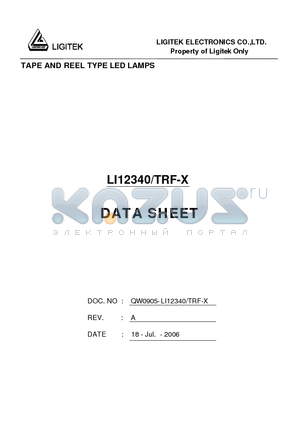 LI12340-TRF-X datasheet - TAPE AND REEL TYPE LED LAMPS