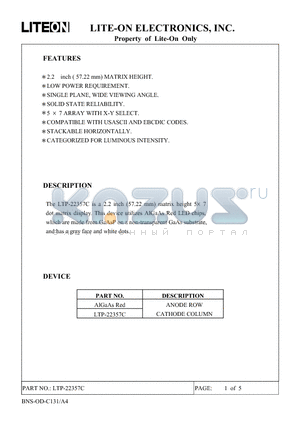 LTP-22357C datasheet - Property of Lite-On Only