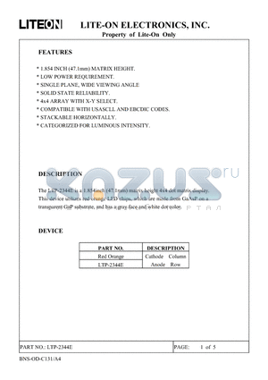 LTP-2344E datasheet - Property of Lite-On Only