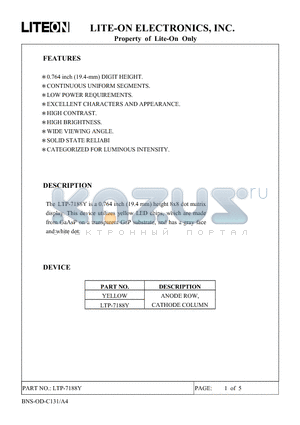 LTP-7188Y datasheet - Property of Lite-On Only