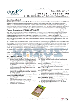 LTP5902 datasheet - 2.4 GHz 802.15.4 EternaTM Embedded Network Manager