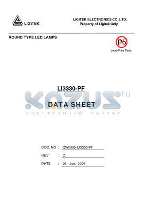 LI3330-PF datasheet - ROUND TYPE LED LAMPS