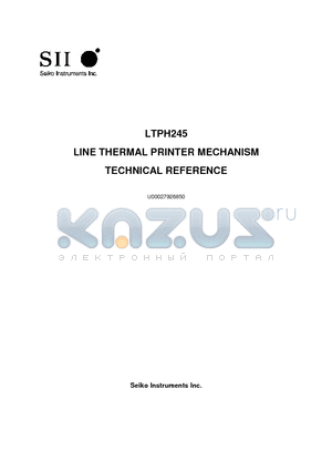 LTPH245 datasheet - LINE THERMAL PRINTER MECHANISM TECHNICAL REFERENCE