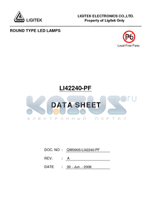 LI42240-PF datasheet - ROUND TYPE LED LAMPS