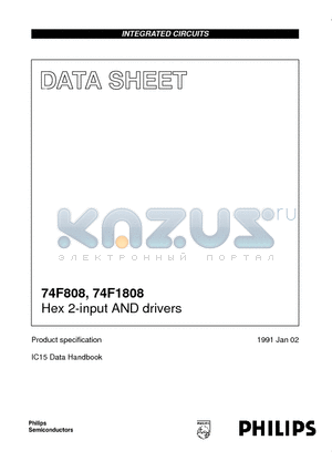 N74F1808D datasheet - Hex 2-input AND drivers