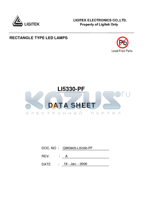 LI5330-PF datasheet - RECTANGLE TYPE LED LAMPS
