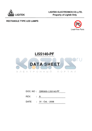 LI55140-PF datasheet - RECTANGLE TYPE LED LAMPS