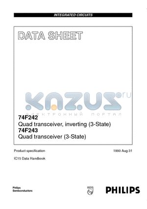 N74F243D datasheet - Quad transceiver, inverting 3-State