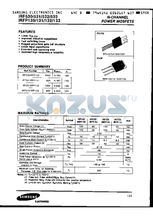 IRF532 datasheet - N-CHANNEL POWER MOSFETS