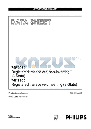 N74F2952A datasheet - Registered transceiver, non-inverting 3-State